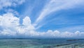 A miiracle sky in front of a tropical downpour Royalty Free Stock Photo