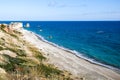 Seascape of the Rock of Aphrodite coast, at Paphos in Cyprus