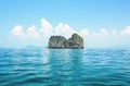 Seascape with rock island in the tropical sea