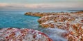 Seascape - Rocks with ocean view at Nightcliff, Northern Territory, Australia Royalty Free Stock Photo