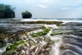 Seascape scenery of beautiful coral at Sawarna,Banten,Indonesia Royalty Free Stock Photo