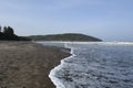 Seascape at seashore of Dapoli with sand and surf Royalty Free Stock Photo