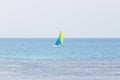 Seascape with small sailing boat