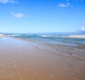 Waves lap gently on the pristine swimming beach at Little Brak River on the Garden Route, South Africa