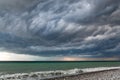 Seascape - stormy sky and raging sea Royalty Free Stock Photo