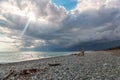 Seascape - stormy sky and raging sea Royalty Free Stock Photo