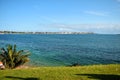 Seascape in sunny afternoon and blue sky