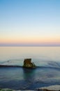 Seascape during the sunset in the Odesa of Ukraine