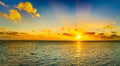 Seascape at sunset. Panorama Royalty Free Stock Photo