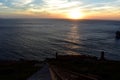 Seascape, sunset in Sardinia Island, location Masua Royalty Free Stock Photo