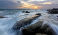 Seascape at the Tip of Borneo, Sabah, Malaysia Royalty Free Stock Photo