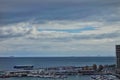 Seascape of Tomis Harbor in Constanta Royalty Free Stock Photo