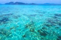 Seascape with transparent azure water in Thailand Royalty Free Stock Photo