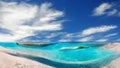 Seascape , tropical island summer plant and green sea water and blue sky with white clouds beach seascape natyre landscape backg