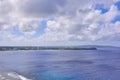 Seascape of Tumon Bay, Guam, from a high view point Royalty Free Stock Photo