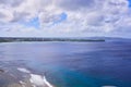 Seascape of Tumon Bay, Guam, from a high view point. Royalty Free Stock Photo
