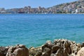 Cozy buildings on seaside of Mediterranean Royalty Free Stock Photo