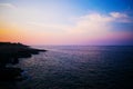 A seascape view in Malta during Sunset Royalty Free Stock Photo