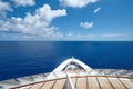 Seascape view from ship open deck