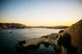 A seascape view from Sliema at Sunset Royalty Free Stock Photo