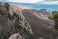 Seascape view from the top of Paragilmen Mountain.