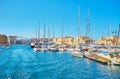The seascape of Vittoriosa marina, Malta Royalty Free Stock Photo
