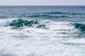 Seascape. Wave and foam. The sea is green. Adriatic Sea