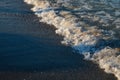 Seascape wave of the sea on the sandy beach