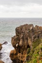 Seascapes of South Island. Paparoa national park, New Zealand Royalty Free Stock Photo