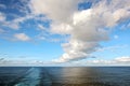 Seascapes. Various kinds of colorful blue sky, sun, clouds and open spaces of the world ocean.