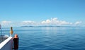 Seascapes. Various kinds of colorful blue sky, sun, clouds and open spaces of the world ocean. Royalty Free Stock Photo