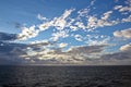 Seascapes. Various kinds of colorful blue sky, sun, clouds and open spaces of the world ocean.