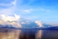Seascapes. Various kinds of colorful blue sky, sun, clouds and open spaces of the world ocean.