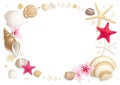 Seashell frame Royalty Free Stock Photo