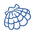 Seashell Hand Drawn Sketch Royalty Free Stock Photo