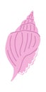 Seashell Icon Linework Royalty Free Stock Photo