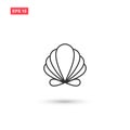 Seashell icon vector isolated 2 Royalty Free Stock Photo