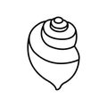 Seashell icon vector. Shell illustration sign. Sea life symbol or logo. Royalty Free Stock Photo