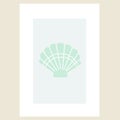 Seashell illustration art print design poster Royalty Free Stock Photo