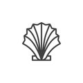 Seashell line icon