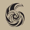 seashell tattoo. Vector illustration decorative design Royalty Free Stock Photo