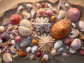 Seashells background Royalty Free Stock Photo