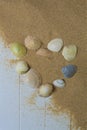 Seashells in heart shape Royalty Free Stock Photo