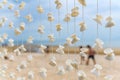 Seashells mobile hanging. handicrafts produced by sea shell