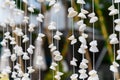 Seashells mobile hanging. handicrafts produced by sea shell