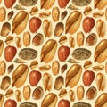 Seashells seamless pattern paper Royalty Free Stock Photo