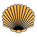 Seashells / shellfish flat colours icon for apps and websites