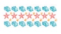 Seashells and starfish, beach themed seamless pattern, vector design Generative AI Royalty Free Stock Photo