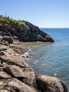 Seashore landscape in summer at Larrabee State Park in Bellingham Washington Royalty Free Stock Photo