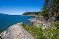 Seashore landscape in summer at Larrabee State Park in Bellingham Washington Royalty Free Stock Photo